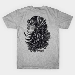 @341tattoos logo on front  Gypsy Girl T-Shirt